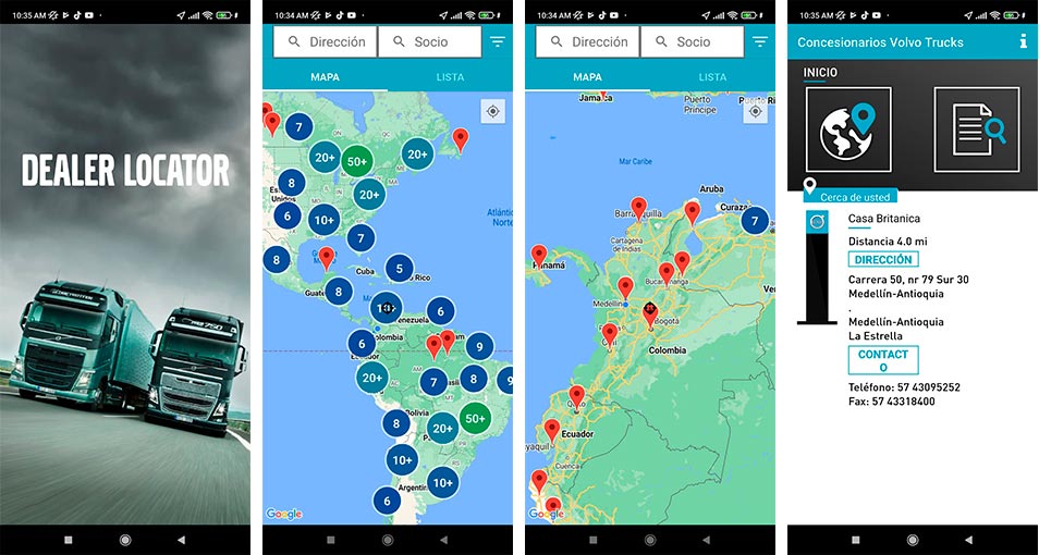 app dealer locator Caso de estudio:<br> Volvo Trucks y el éxito de sus canales digitales